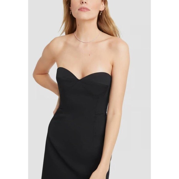 Goop G. Label Elegant Black Strapless Midi Dress - Picture 10 of 10